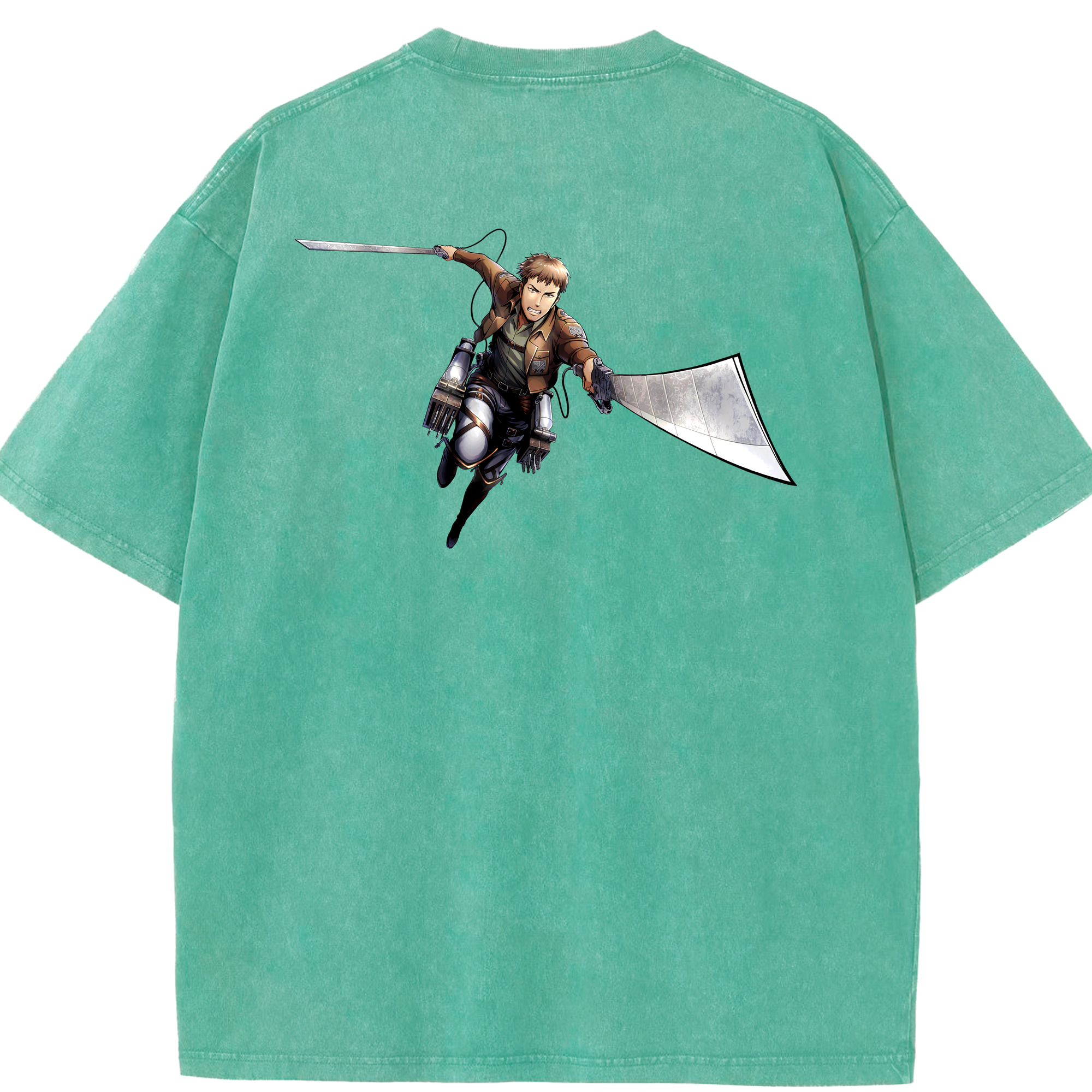 （画像用） 進撃の巨人 Attack on Titan 綿100% ヴィンテージ風 半袖Tシャツ（背面プリント）